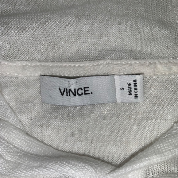 NWOT-Vince Women's Linen Hooded Tee, Optic White! - Picture 6 of 6